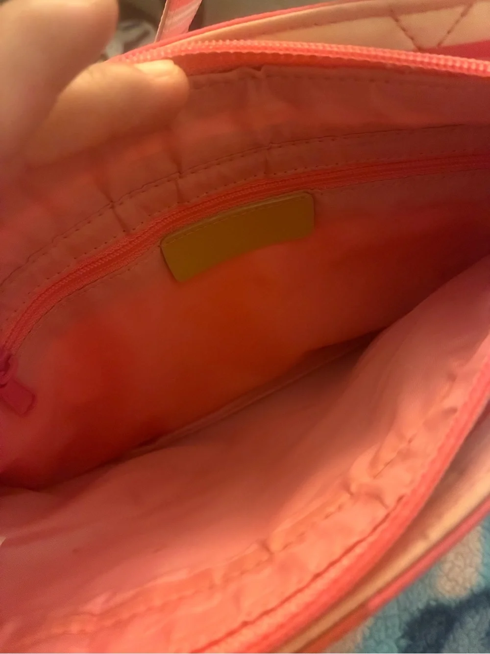 kate spade Pink and White Striped Shoulder Bag
